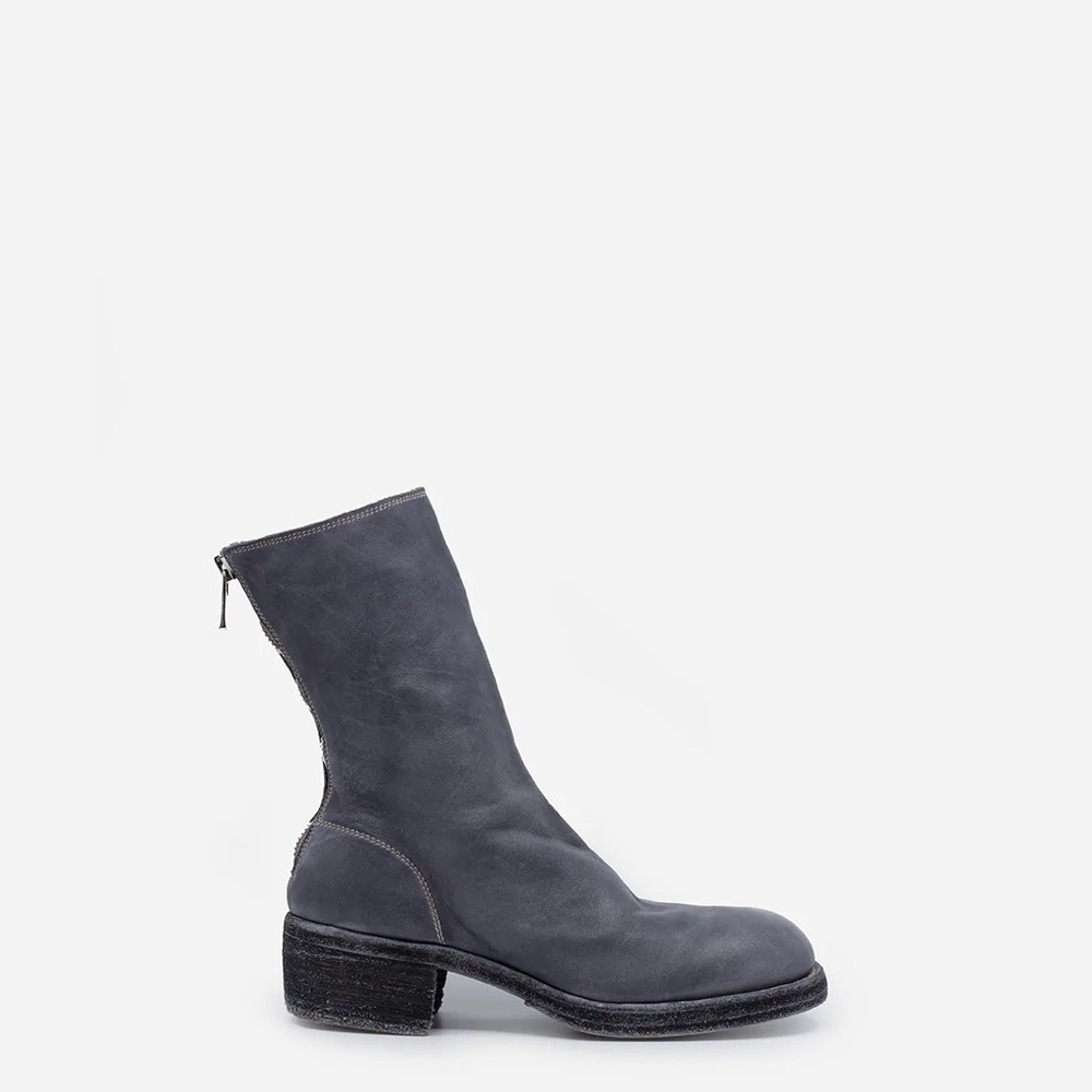 GUIDI 788Z Back Zip Mid Boots Grey